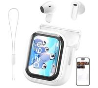 Relxhome [2025 Nuevos] NE20 Auriculares Traductor en Tiempo Real, Traductor Instantaneo de Voz, Pantalla Táctil LCD para 135 Idiomas y Acentos, 60 Horas (Blanco)