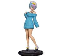 Rem Figure, Sweater Standing Rem Action Figures 23cm/9.1inch Handmade Cosplay PVC Souvenirs Statues Collectible Souvenirs for Anime Fans Gifts (Pink)