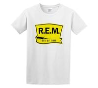 Rem out of Time Rem Band Cool T-Shirt Graphic tee Printed Top Mens White Shirt XL