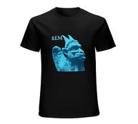 REM R.E.M Chronic Town Album Cover T-Shirt Graphic tee Printed Top Mens Black Shirt M