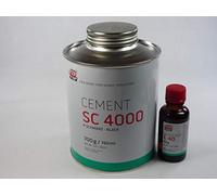 Rema Tip Top CEMENT SC 4000 Negro 700 g y endurecedor E-40 30 g. Pegamento para goma de goma, metal de goma, tejido de caucho y tejido 525260-30