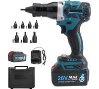 Remachadora a batería M3-M12 para tuercas, LED y cuerpo ligero de 1,3 kg