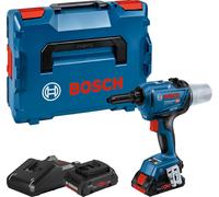 Remachadora bosch blue 18v-16c boxx136 2 baterias 4 ah