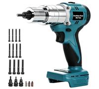 Remachadora Compatible con Makita 18V, Eléctrica Automática para Tuercas Remachables, Pistola Remachadora con Motor Brushless y Boquillas M5 M6 M8 (Sin Batería ni Cargador)