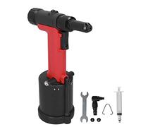 Remachadora de aire 3,2-4,8 mm, extractor de remaches neumático, herramienta de remachado de grado industrial con junta universal y orificio superior de inyección de aceite para