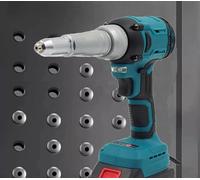 Remachadora de batería compatible con Makita 18 V, 20,000 N, sin escobillas, pinzas de remache eléctrico LED, herramienta de mano para remaches ciegos de 2,4-4,8 mm (sin batería)