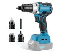 Remachadora de batería sin escobillas para Makita 18 V, herramienta de | Sin escobillas, 3 pinzas 2,4-5,0 mm, LED, sin batería, pistola de remache automática compatible Makita 18 V