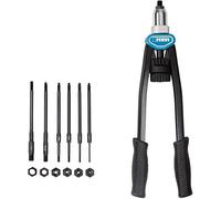 REMACHADORA A DOS MANOS PARA TUERCAS REMACHABLES M3-M12 7 BOQUILLAS FERVI 0455