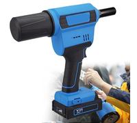 Remachadora inalámbrica de 20 V con batería y cargador, pistola de remache versátil para remaches de 1/4 (6,4 mm), ideal para proyectos de metal, plástico y cuero, fácil de usar, alto rendimiento