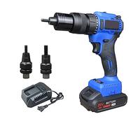 Remachadora inalámbrica, pistola eléctrica con batería de 4000 mAh, doble uso automático para remaches y tuercas de remache, ideal para proyectos de metal, plástico y cuero