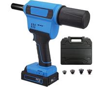 Remachadora inalámbrica, remachadora automática de iones de litio sin escobillas, para remaches de 2,4 a 4,8 mm, incluye batería y cargador