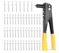 Remachadora Manual,Pistola Remachadora,Set de Pistola Remachadora,Pistola Remachado Resistente,Remachadora Manual Profesional con 50 4,0mm Remaches,Adecuado para metal,Plástico,Cuer