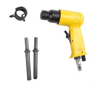 Remachadora neumática con soporte de herramientas de cambio rápido y cuatro brocas para intercambios rápidos de cincel y para perforación, raspado y carrocería eficientes