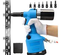 Remachadora neumática hidráulica, juego de remachadoras de alta resistencia, herramienta neumática de instalación de insertos de remache, carreras ajustable, para M3, M4, M5, M6, M8, M10 y M12