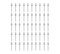 Remache ciego, 50 Uds. Remaches ciegos huecos de cabeza redonda plana aluminio 2,4-4,8mm x 6mm for accesorios bricolaje(4mm)