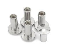 Remache de aluminio GB873 M2 M2.5 M3 M4 M5 M6 con cabeza redonda y vástago semihueco, diámetro 2-6 mm, longitud del tornillo 3-30 mm, 10/50 piezas(10Pcs M6,16mm)