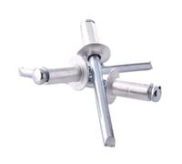 Remache de aluminio tipo abierto, remaches ciegos de cabeza redonda, remaches de hierro de aluminio avellanados, juego de caja de remaches decorativos(4 * 12【100支】)