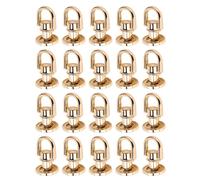 Remache de anillo en D de 20 piezas con cabeza esférica de hierro y aleación de zinc