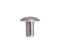 Remache de cabeza de brasero de aluminio macizo de Metal Magery de 1/4"" de di metro x 3/8"" de largo, paquete de 100