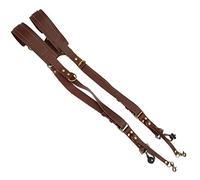 Remache de cuero doble ajustable Doble hombro Cámara digital Correa de hombro Arnés Accesorio Protección doble Anti-caída