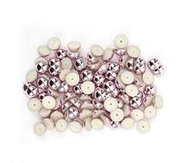 Remache de Perlas 100 Piezas Kit de Accesorios Multicolor Remaches de Decoración Perlas Semicirculares Botón de Perlas de Plástico Semicircular Remaches de Artesanía en Cuero