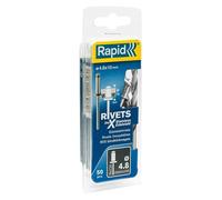 Rapid Remaches 5000396 – 0 W, Plateado, 4.8x10 mm
