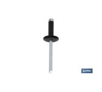 REMACHE FLOR CABEZA ANCHA 4,8 X 20 MM NEGRO