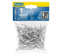 Rapid 5000380 Remaches, 0 W, Plateado, 4.8x10mm