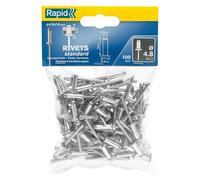 Rapid 5000381 Remaches, 0 W, Plateado, 4.8x14mm