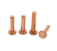 Remache macizo 1-50 Uds remaches sólidos de cobre remache de cabeza plana de latón(M6 2pcs,10mm)