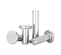 Remache macizo 5/50pc 304 Acero inoxidable cabeza redonda plana remache sólido autoenchufable pernos de clavos(50Pcs M2,13mm)