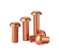 Remache macizo de aluminio, 2-100 Uds M2 .5 M3 M4 M5 M6 M8 tapa de cabeza botón remaches sólidos cobre(6mm,M4-20pcs)
