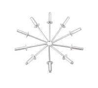 Remaches ciegos 5/50ps M2 .4 M3 .2 M4 M5 M6 Remache ciego autoblocante de calota redonda con núcleo hueco abierto de aluminio (10 unidades M6,7 mm)