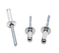 Remaches ciegos de aluminio, 10/20 piezas remaches ciegos de aleación aluminio GB12618 M2.4-M6 5-10mm for muebles, coches y aviones(6mm)