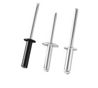 Remaches ciegos de aluminio remache pop ciego de aleación de aluminio 2,4 mm 3, 5 perno varilla hierro portabrocas de escape remaches de aluminio (longitud 12 mm, negro M2.4 (50 unidades)