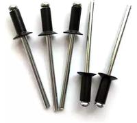 Remaches Ciegos de Aluminio, Tornillos autorroscantes y remaches ciegos de cabeza avellanada negra aluminio M2.4-M5 5 mm-20 mm 100 piezas(5.4mm,M5-10pcs)