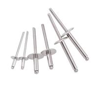 Remaches ciegos de cabeza abovedada aluminio Remaches ciegos de cabeza abovedada con brida grande acero inoxidable 30/50 piezas(50Pcs,3.2x10x9.5 mm)