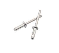 remaches ciegos de reborde grande, Remaches ciegos 304 cabeza abovedada de acero inoxidable Multi-Grip 30/50 piezas varios tamaños(50pcs,4.8x18 mm)