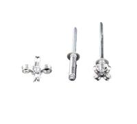remaches ciegos de reborde grande, Remaches ciegos de aluminio, paquete 30/50, varios tamaños, 3,2-5,0 mm diámetro, 8-30 longitud(50pcs,4.0x16mm)