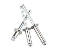 remaches ciegos, Remaches ciegos 30-50 piezas Cabeza de cúpula aluminio con mandril acero M2.4 M3.2 M4 .8 Clavo escape mm(M4.8 (30pcs),6mm)