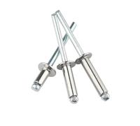 remaches ciegos, Remaches ciegos 30-50 piezas Mandril de acero con cabeza cúpula aluminio M2.4 M3.2 M4 .8 Clavo escape mm(M4 (50pcs),12mm)