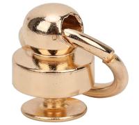 Remaches con cabeza de anillo de latón de 9 mm |Juego de 20 sujetadores artesanales de cuero para bolsos/cinturones/zapatos |Pernos prisioneros del botón del anillo tórico (9mm (large) gold)