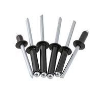 Remaches de aluminio M2.4 .8 M3.2 M4 M5 Remaches ciegos de aluminio Pop negro Cabeza de seta Break Mandril Nail Pull Remache Core(10pcs,M3.2x10)