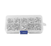 Remaches de Aluminio M3 Cabeza Plana, Remaches Sólidos 400 Piezas, Longitud 4mm - 16mm - Alta Resistencia, Resistente a la Corrosión, Para Uso Industrial y Reparaciones
