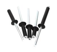Remaches de aluminio Remache pop ciego Remache de aleación de aluminio 2,4 mm 3 mm 3,2 mm 4 mm 5 mm Perno Vástago de hierro Mandril Escape Remaches pop(Length 12mm,Black M2.8 (50Pcs))