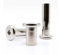 Remaches de cabeza hexagonal de acero inoxidable 304, longitudes M3/M4, 5/6/8/10-50 mm, tuercas de inserción for juntas, paquete de 10 unidades(M3 10pcs,14mm length)