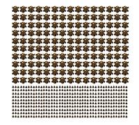 Remaches de calavera, 150 juegos de botones punk con cabeza de fantasma en bronce, remaches de calavera de aleación de zinc con tornillos para manualidades en cuero y DIY, herrajes