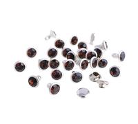 Remaches de cristal metálico, Remache de diamantes imitación cristal, multicolor, 6mm, 8mm, 100 juegos for manualidades cuero DIY