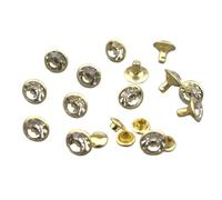Remaches de cristal metálico, Remaches de cristal diamantes imitación Stud 8 mm Multicolor 50 piezas for manualidades bricolaje