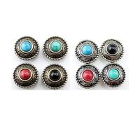 Remaches de cristal metálico, Remaches de diamantes imitación, botones remache tornillo diamante multicolor 12mm, 20 piezas, artesanía cuero DIY